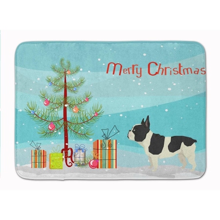 Carolines Treasures French Bulldog Christmas Tree Machine Washable Memory Foam Mat CK3539RUG